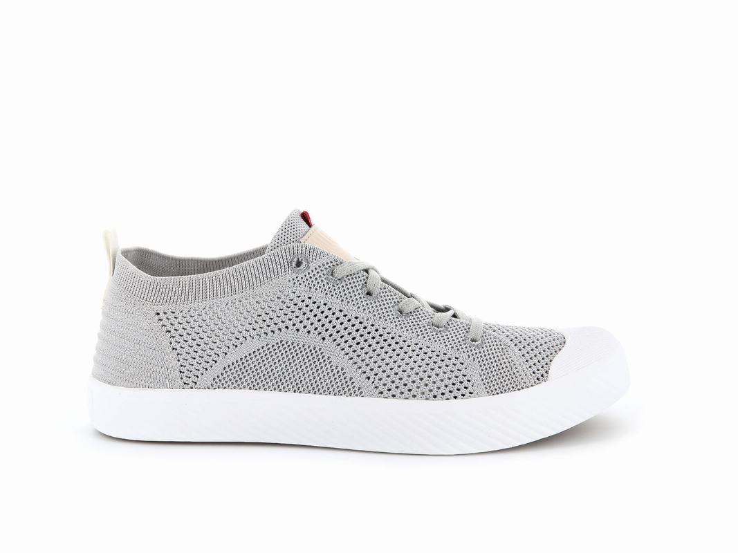 Palladium Pallaphoenix Knit Damen Niedrige Sneaker Grau ||732948-CFQ||